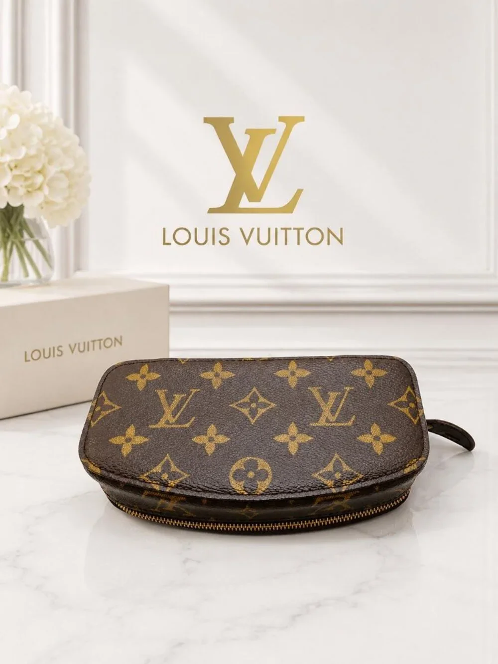 Authentic Louis Vuitton Monte Carlo Monogram Canvas Jewelry Case Travel Organize
